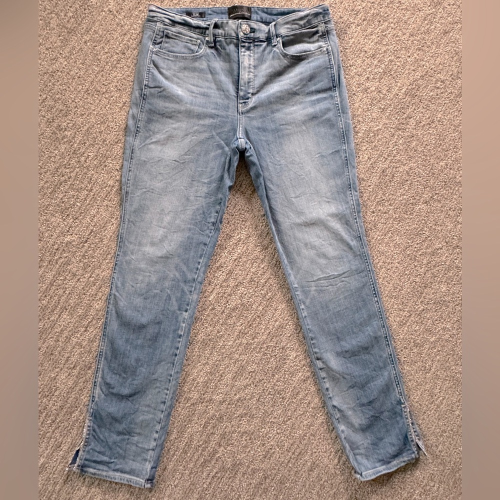 WHBM Light Blue Women's Jeans with slit Size 12